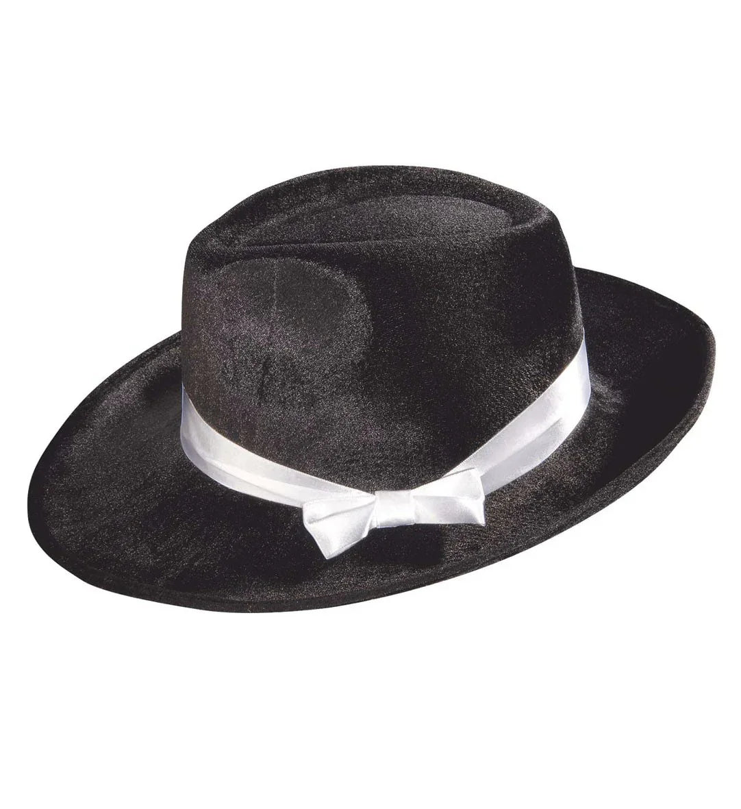 Sombrero de Gangster Negro de Terciopelo Gánster y Mafioso Widmann