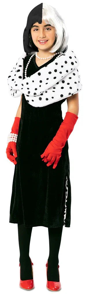 Disfraz de Cruella de Vil Elegante para Niña Cruella de Vil EuroCarnavales