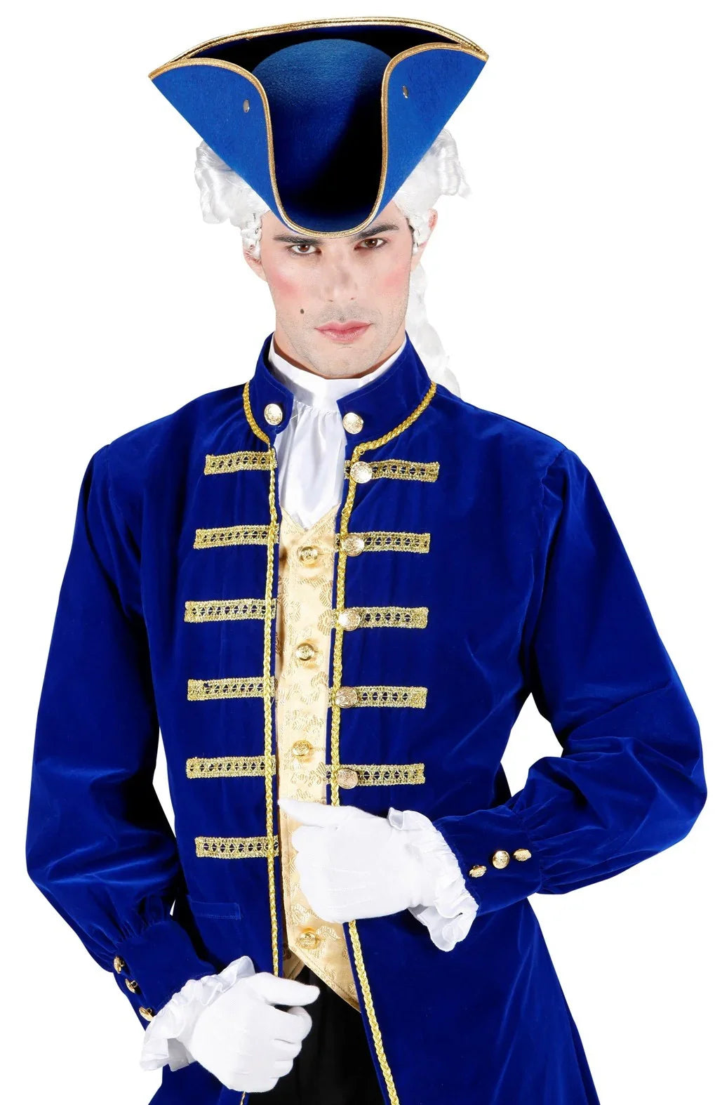 Sombrero Tricornio de Época Azul Complementos Venecianos y de Época Widmann