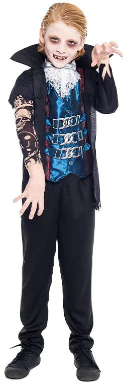 Disfraz de Vampiro con Tatuajes para Niño Vampiros y vampiresas Partilandia