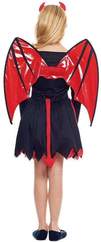 Disfraz de Diablesa con Alas para Niña Demonios Partilandia