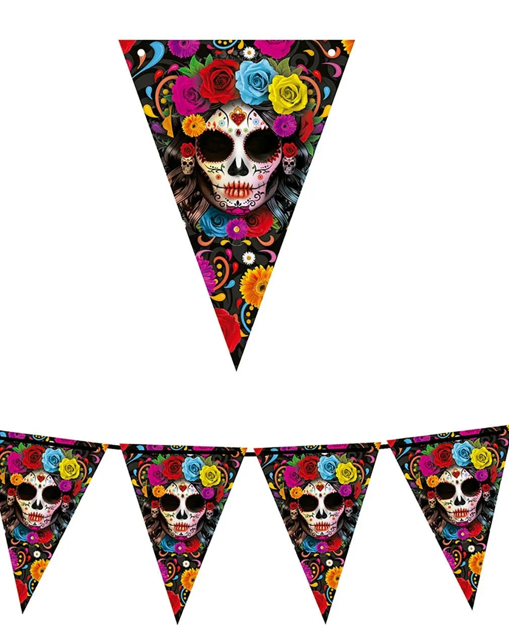 Guirnalda de Catrina para Decoración de Halloween Guirnaldas de Halloween Guirca