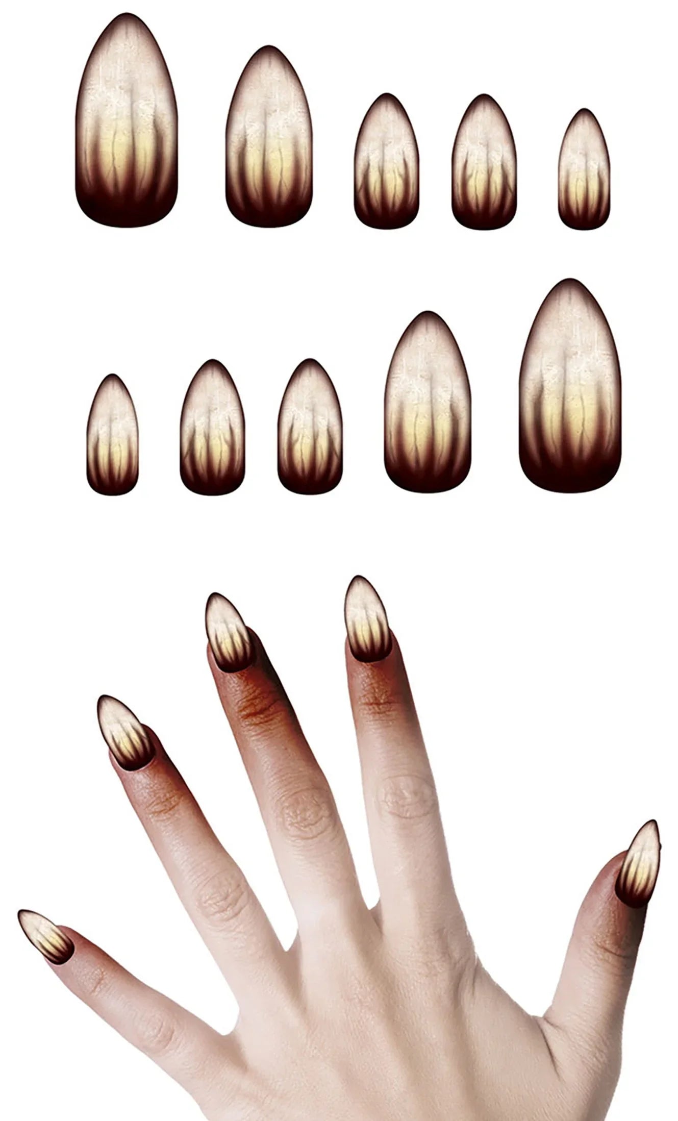 Uñas Postizas de Hombre Lobo con Adhesivo Hombres Lobo Guirca