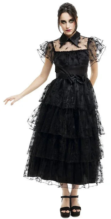 Disfraz de Miércoles Addams Baile para Mujer Miércoles Addams Partilandia