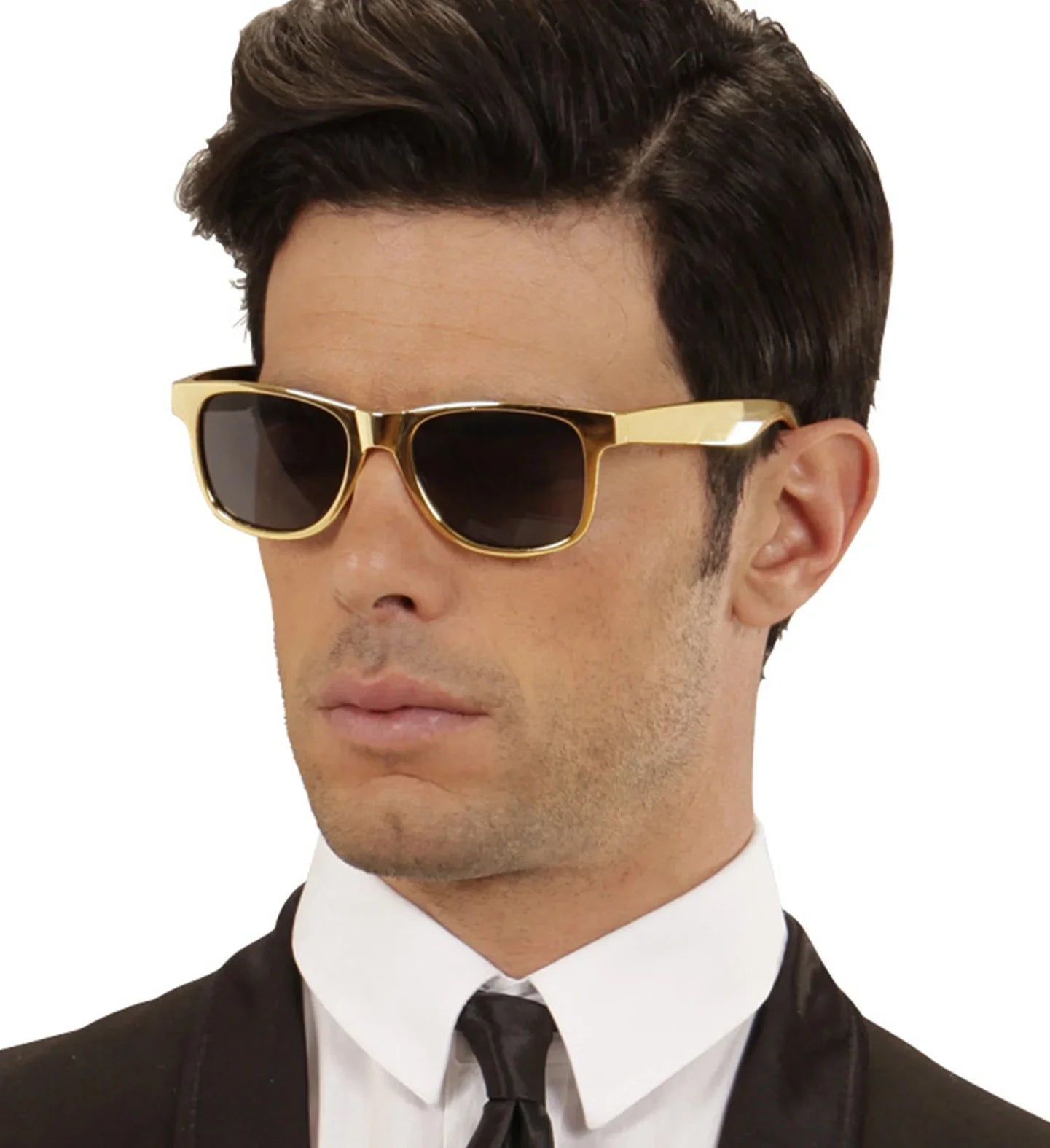 Gafas Doradas Estilosas con Cristal Negro Gafas Widmann