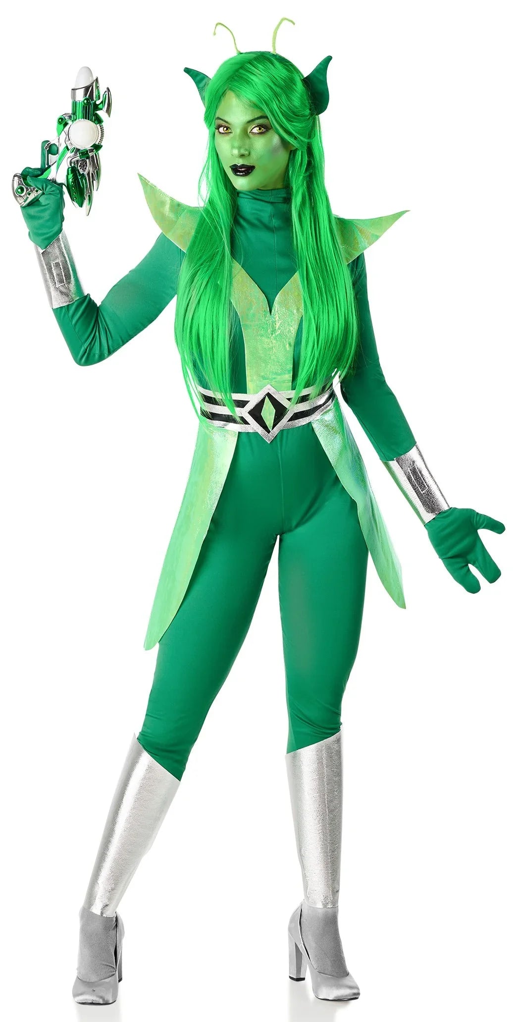 Disfraz de Alien Verde para Mujer Extraterrestres Kimokawaii