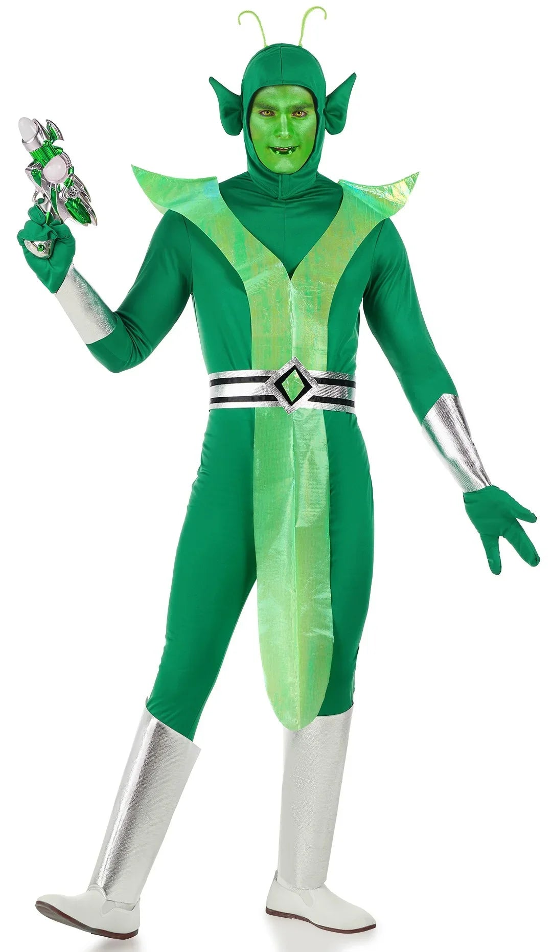 Disfraz de Alien Verde para Hombre Extraterrestres Kimokawaii