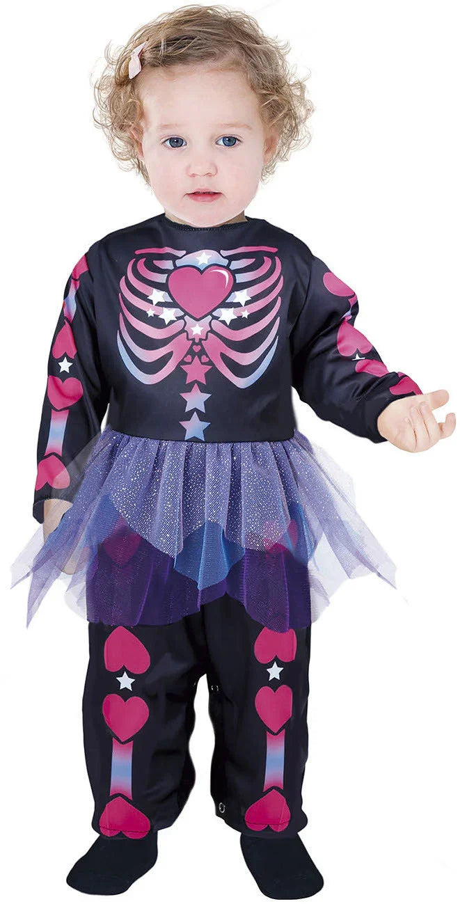 Disfraz de Esqueleto Colorido con Tutú para Bebé Esqueletos Guirca