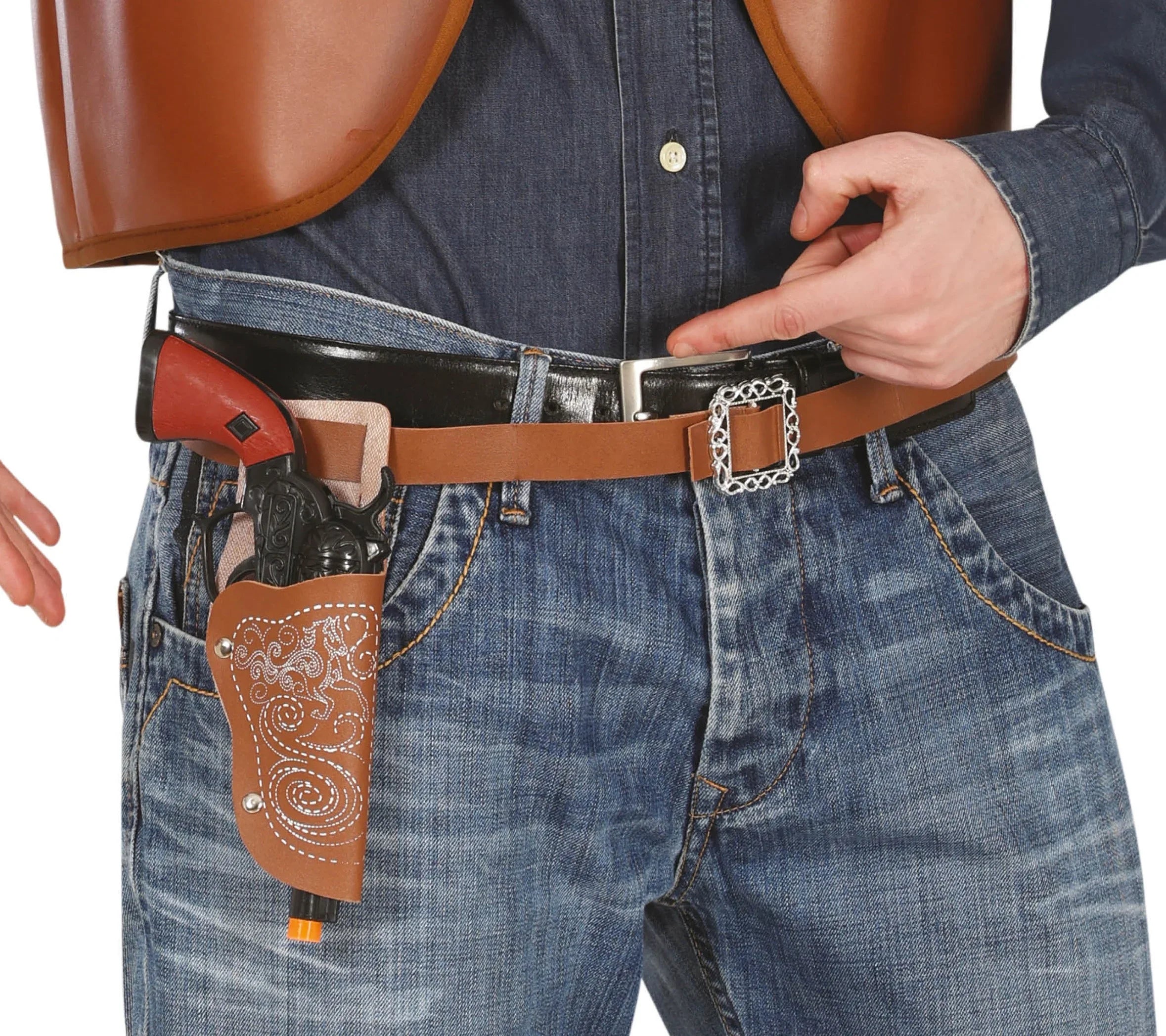 Pistola de Vaquero con Cartuchera y Cinturón Pistolas, Rifles y Metralletas Guirca