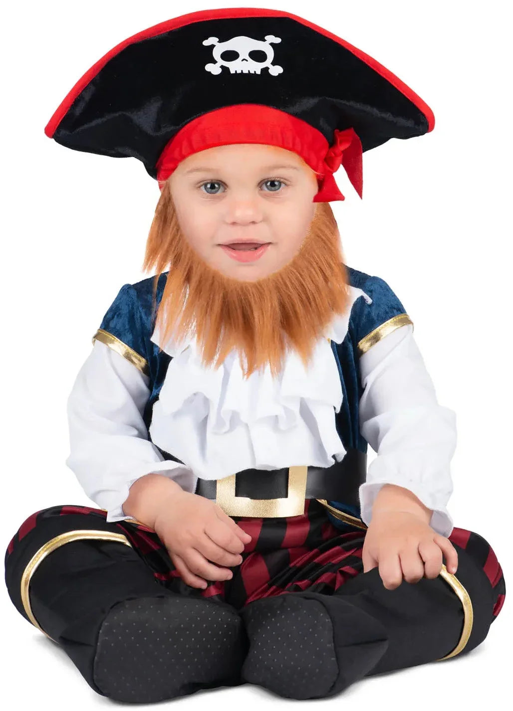 Disfraz de Capitán Pirata con Barba para Bebé Piratas Infantiles Viving