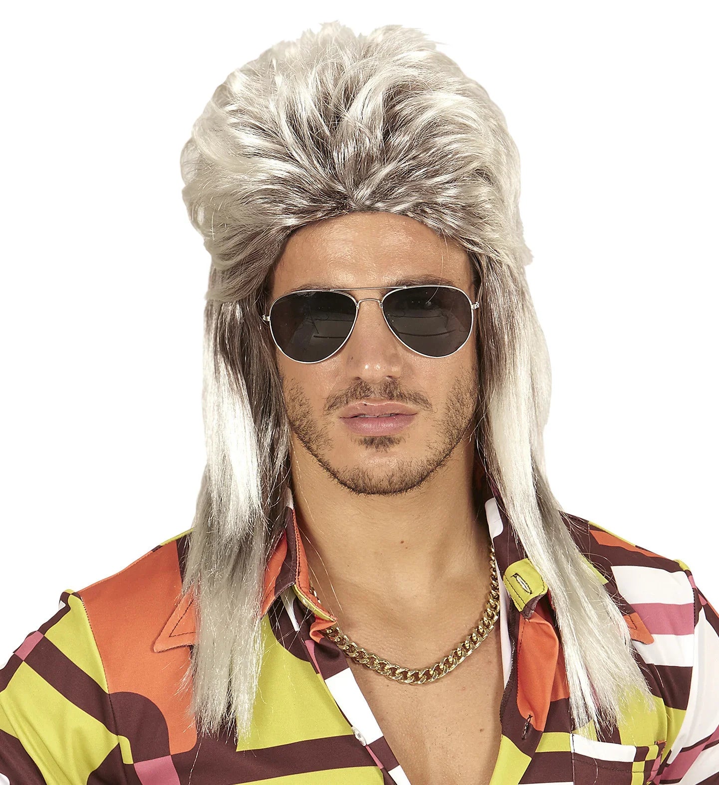 Peluca Rubia Estilo Mullet Años 80 de Hombre Pelucas Rubias Widmann