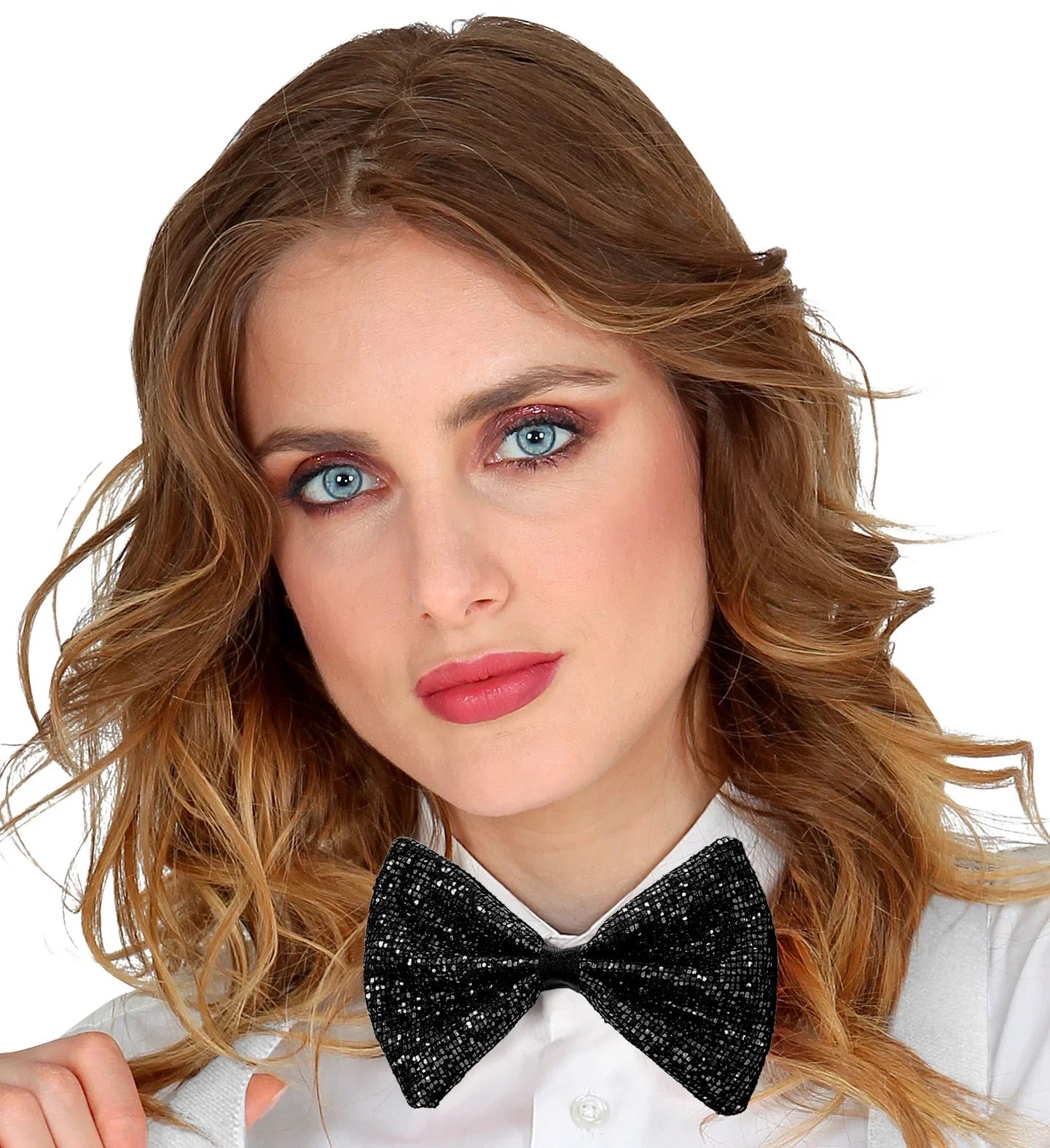 Pajarita Negra Brillante Efecto Purpurina Corbatas, Pajaritas y Tirantes Widmann