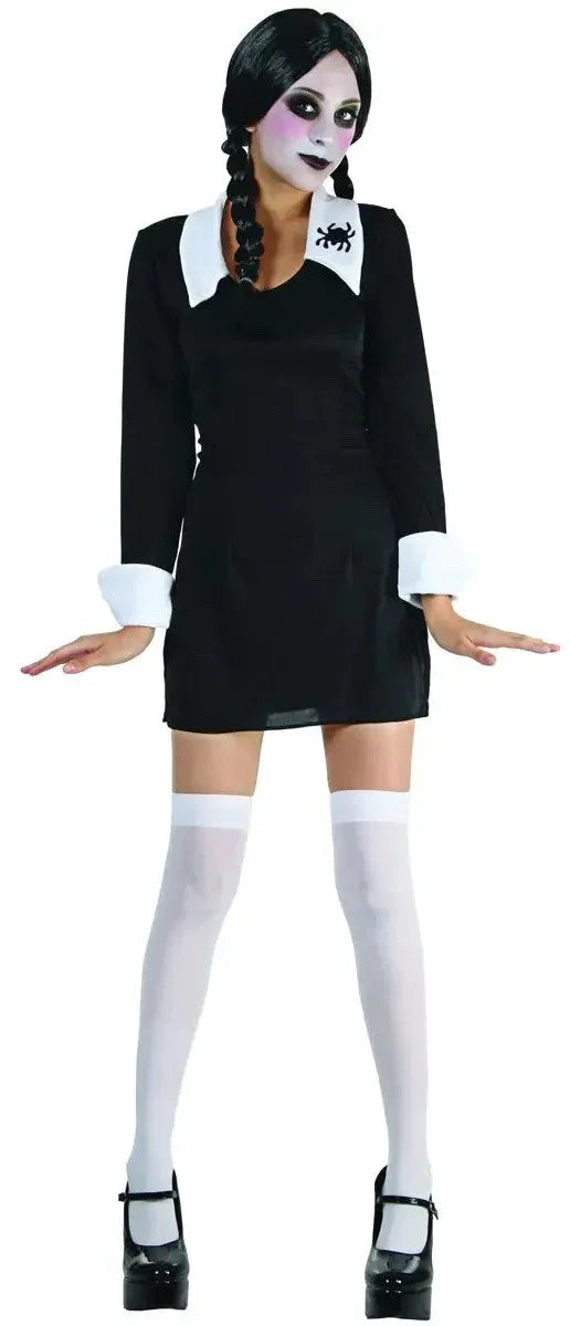 Disfraz de Miércoles Siniestra para Mujer Miércoles Addams Harlequin