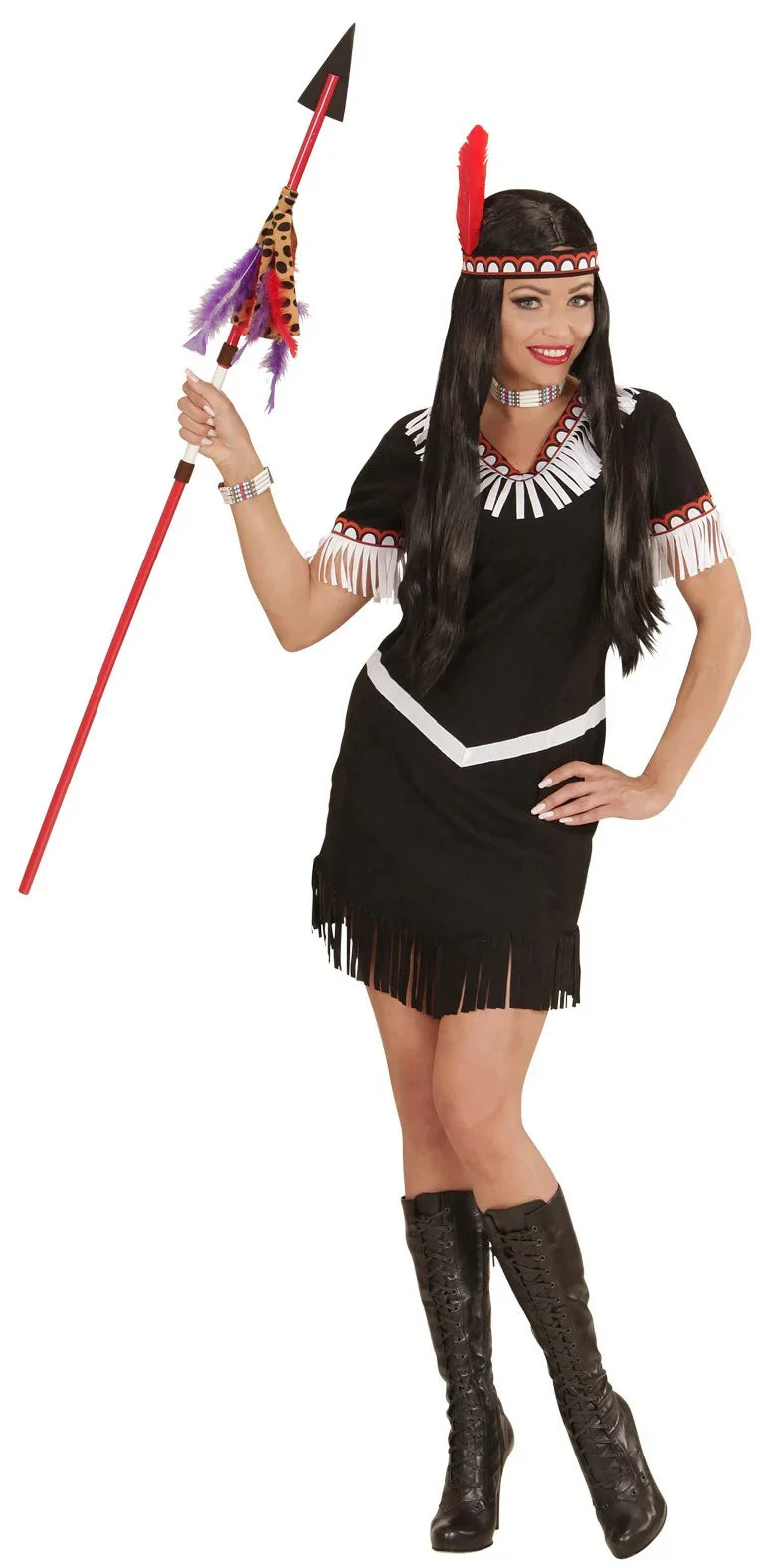 Disfraz de India Negra para Mujer Adultos Widmann