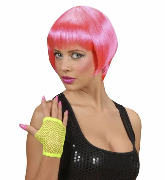 Peluca Fashion Rosa Corta COMPLEMENTOS Widmann