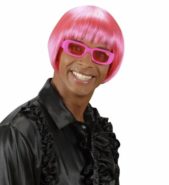 Peluca Fashion Rosa Corta COMPLEMENTOS Widmann