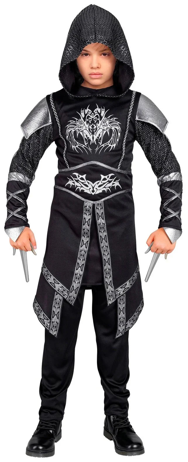 Disfraz de Asesino Medieval Oscuro para Niño Medieval Infantiles Widmann