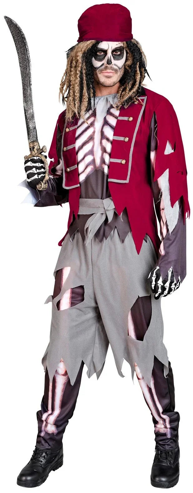 Disfraz de Esqueleto Bucanero para Hombre Piratas Widmann