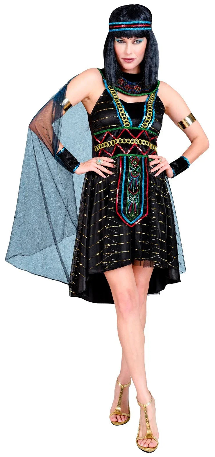 Disfraz de Faraona Egipcia Elegante para Mujer Egipcios Widmann