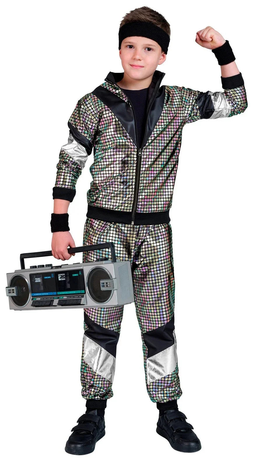 Disfraz Chándal Años 80 Reflectante Infantil Chándales de Táctel Años 80 Widmann