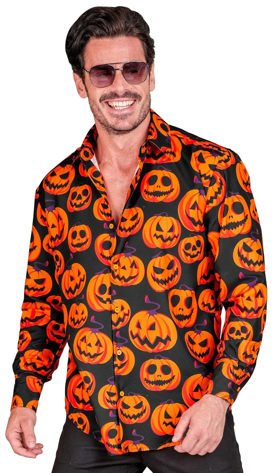 Camisa de Calabazas de Halloween para Hombre Camisas de Halloween Widmann