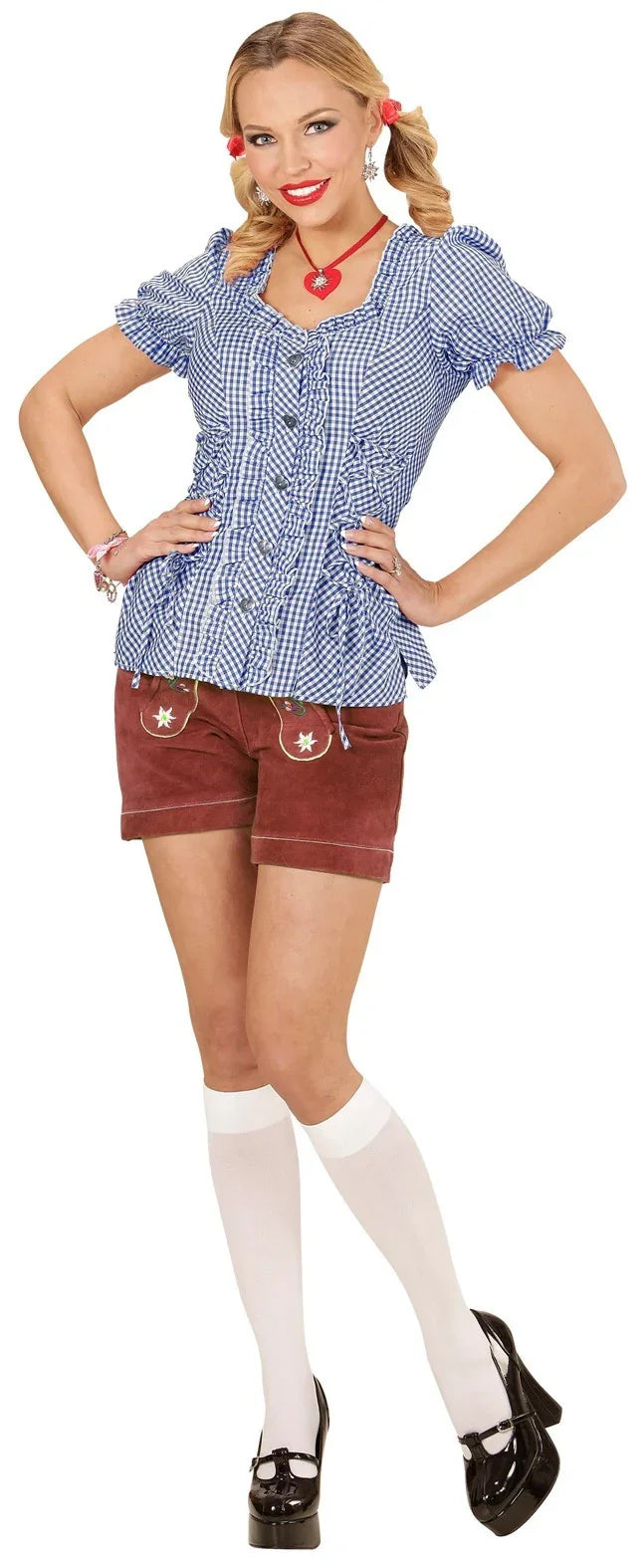 Camisa Tirolesa de Cuadros Azules para Mujer Camisas Tirolesas y de Oktoberfest Widmann