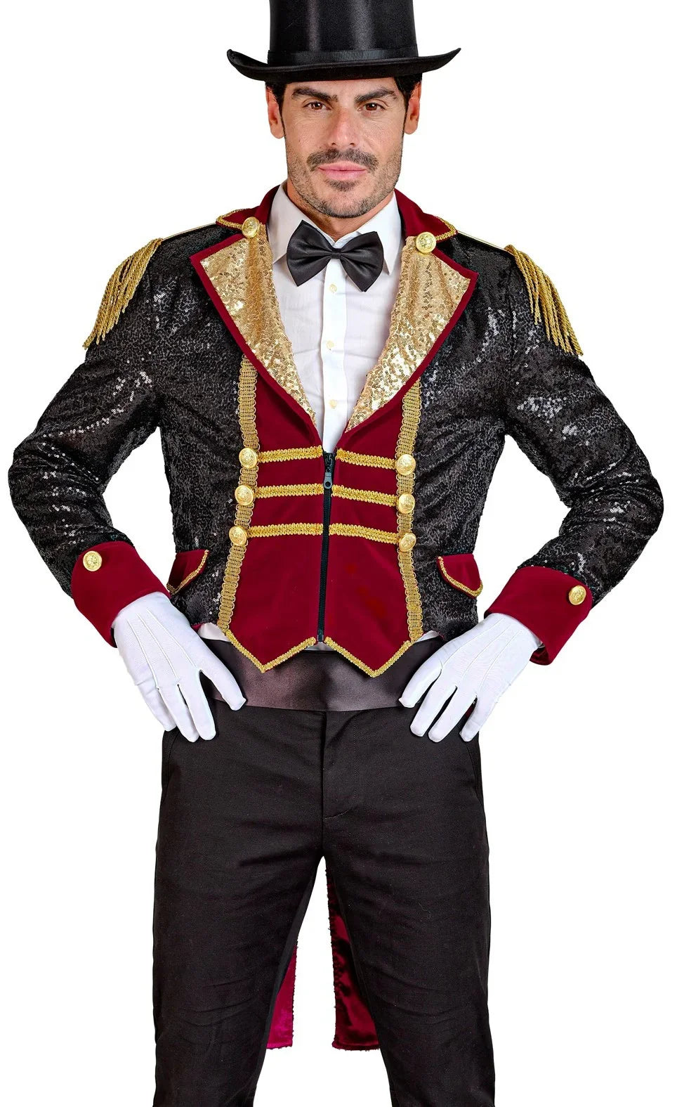 Chaqueta de Domador Negra con Lentejuelas para Hombre Domador Widmann