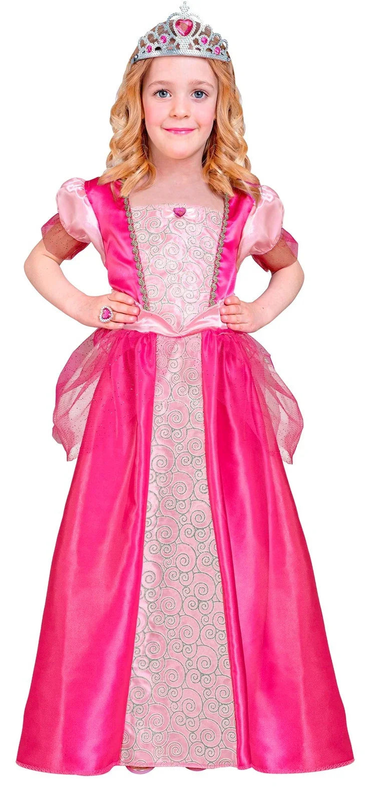 Disfraz de Princesa Rosa para Niña Princesas y Príncipes Infantiles Widmann