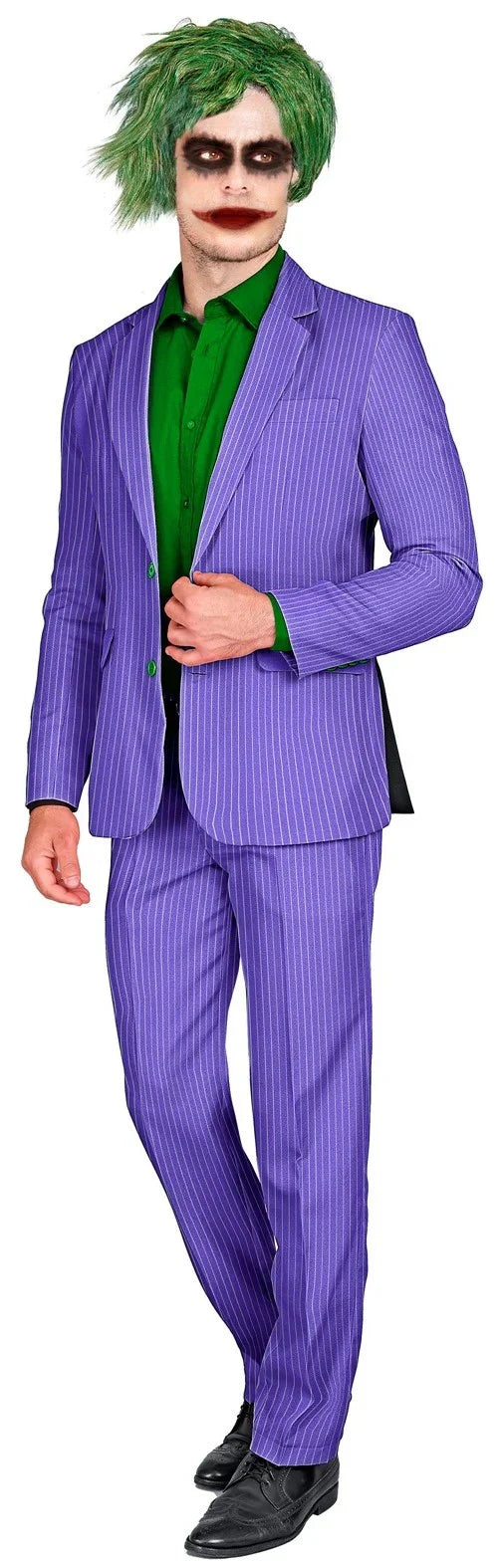 Traje de Joker Morado con Rayas para Hombre Joker Widmann