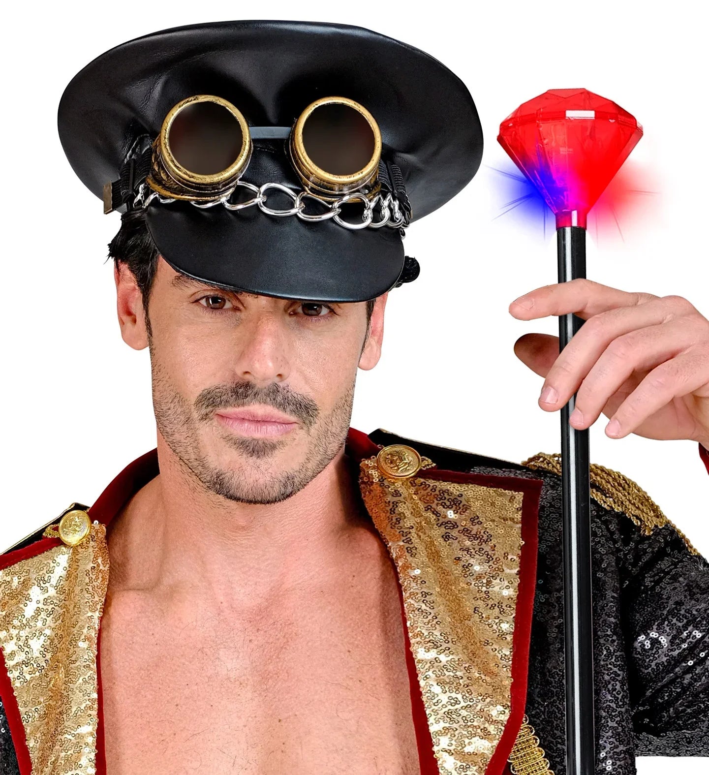 Bastón de Diamante Rojo con Luces Parpadeantes Bastones, Cetros y Varitas Widmann