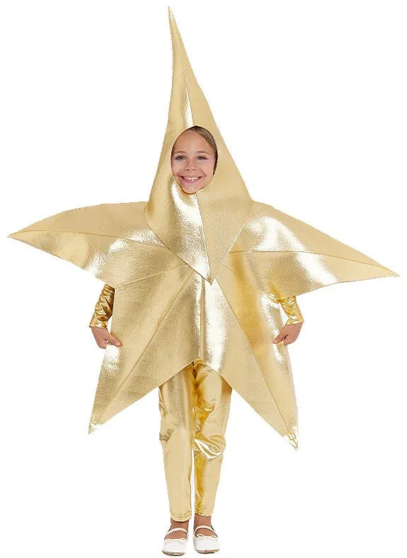 Disfraz de Estrella Navideña Dorada Infantil Personajes del Belén Partilandia