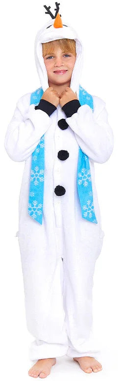 Disfraz de Pijama Muñeco de Nieve Olaf Infantil Muñecos de Nieve Partilandia