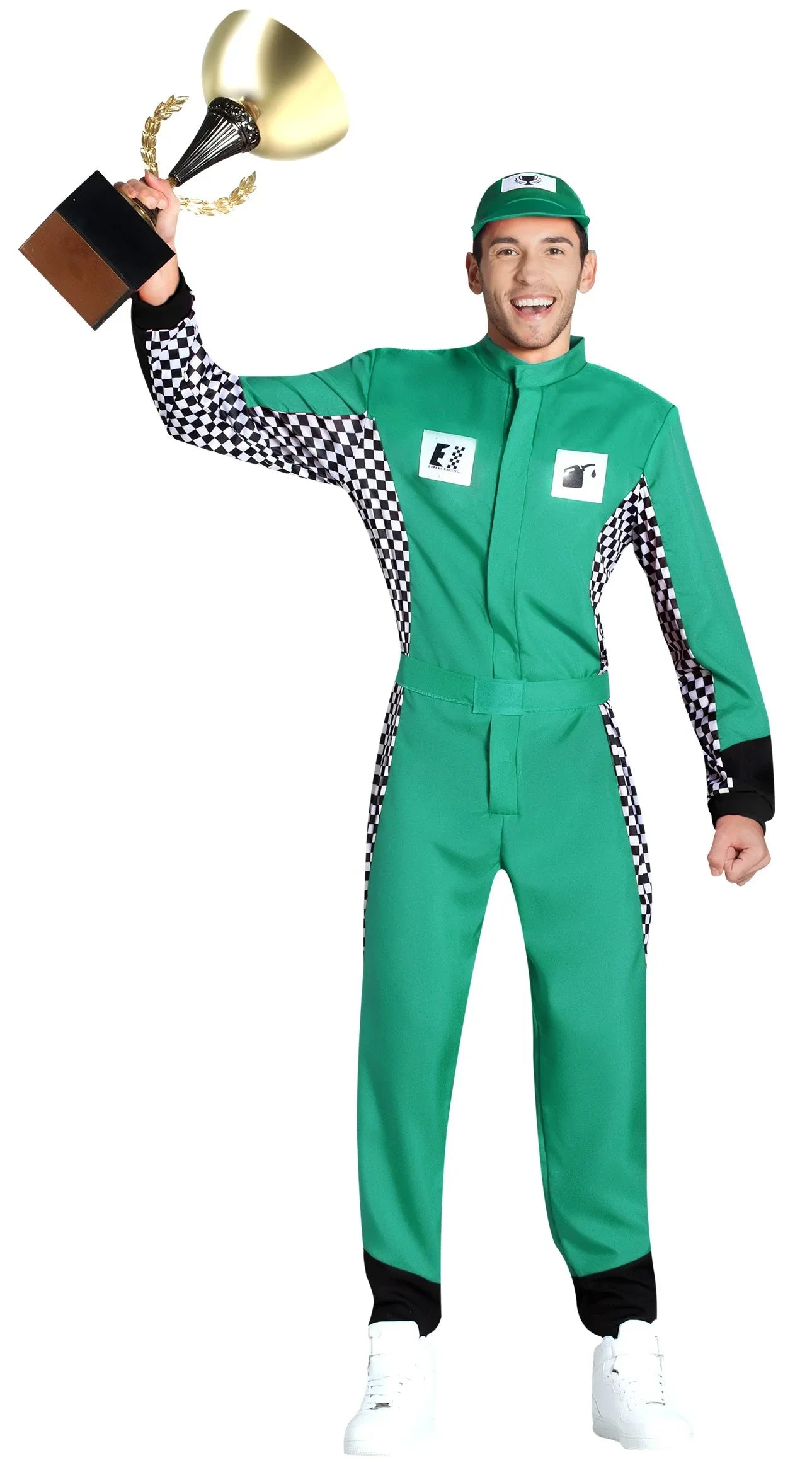 Disfraz de Piloto F1 Verde para Hombre Pilotos de Carreras Kimokawaii