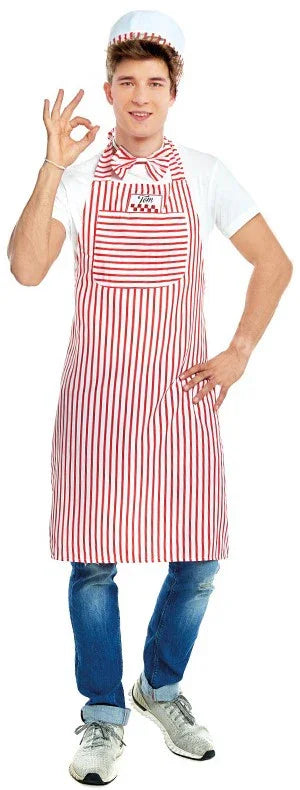 Disfraz de Camarero Americano Años 50 para Hombre Grease y Años 40 - 50 Partilandia