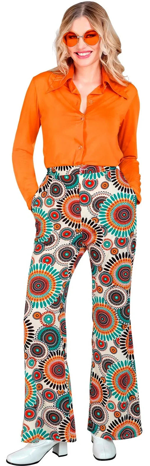Pantalón Años 60 con Estampado Multicolor para Mujer Años 60 Widmann