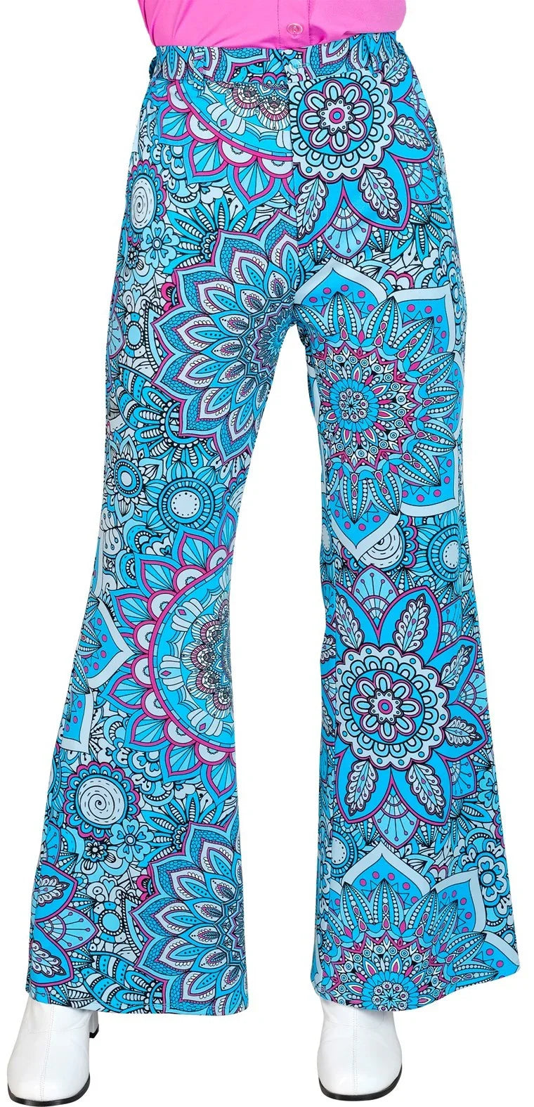 Pantalón Años 60 Estampado Mandala Azul para Mujer Años 60 Widmann