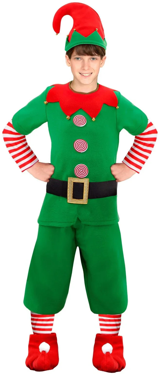 Disfraz de Elfo Ayudante de Santa Claus para Niño Elfos Navideños Widmann