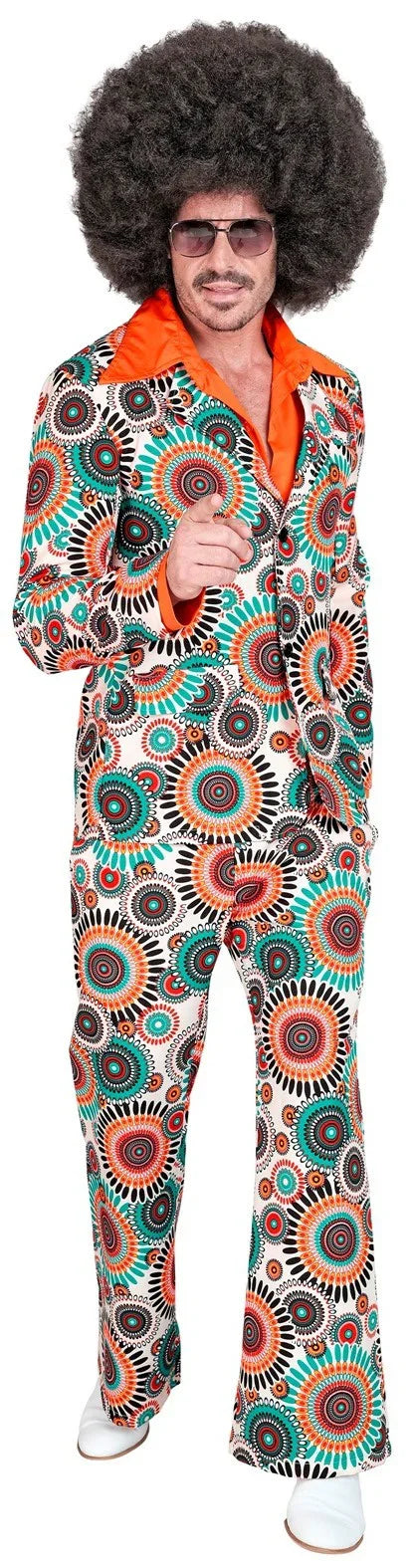 Traje Años 60 con Estampado Multicolor para Hombre Años 60 Widmann