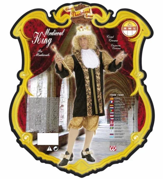 Disfraz de Rey Medieval Lujo para Hombre Adultos Widmann