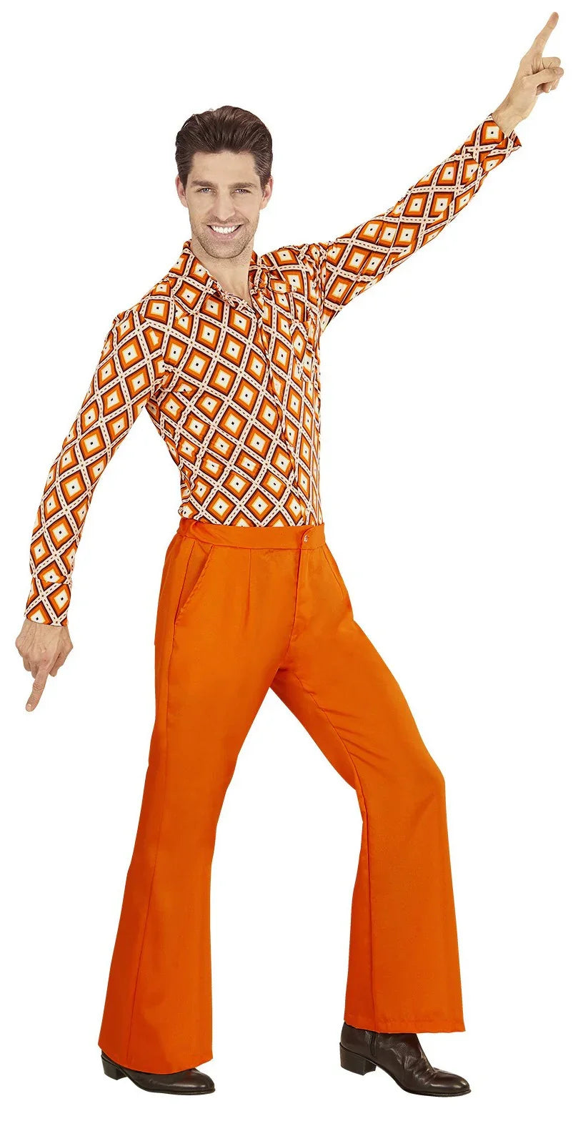 Pantalón de Campana Años 70 Naranja para Hombre Años 70 Widmann