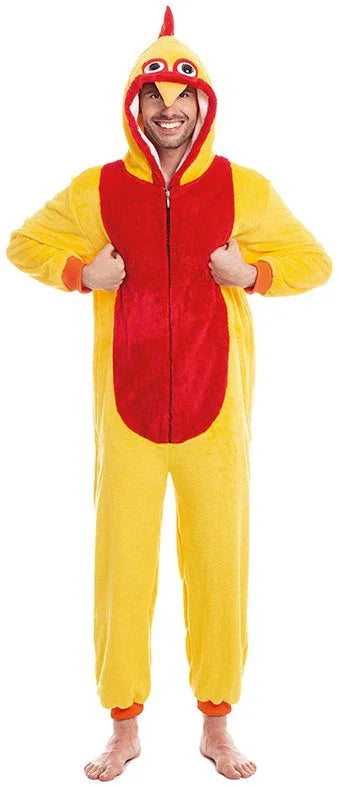Disfraz de Gallo de Peluche para Hombre Pollo y Gallina Partilandia