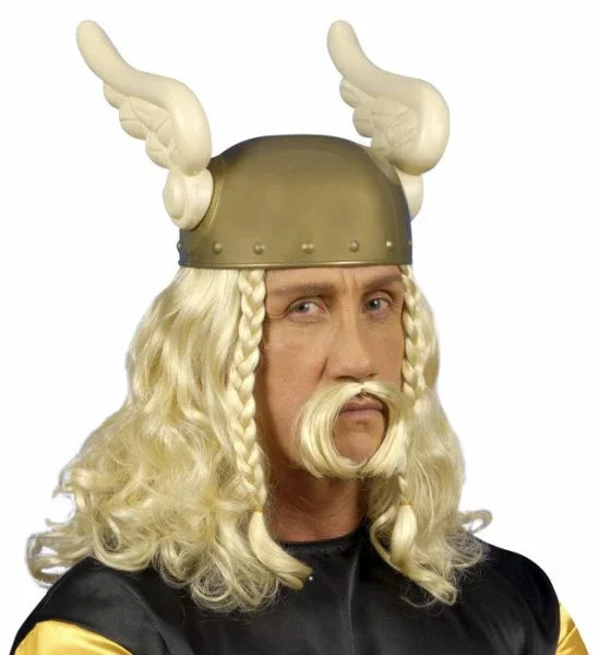 Peluca de Astérix Rubia con Bigote COMPLEMENTOS Widmann