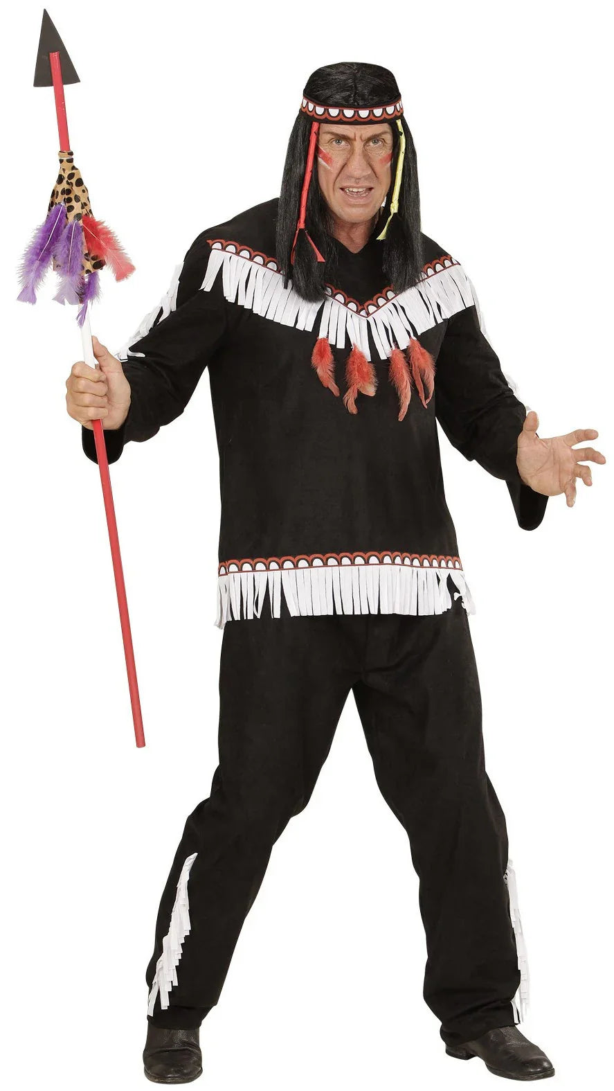 Disfraz de Indio Negro para Hombre Adultos Widmann