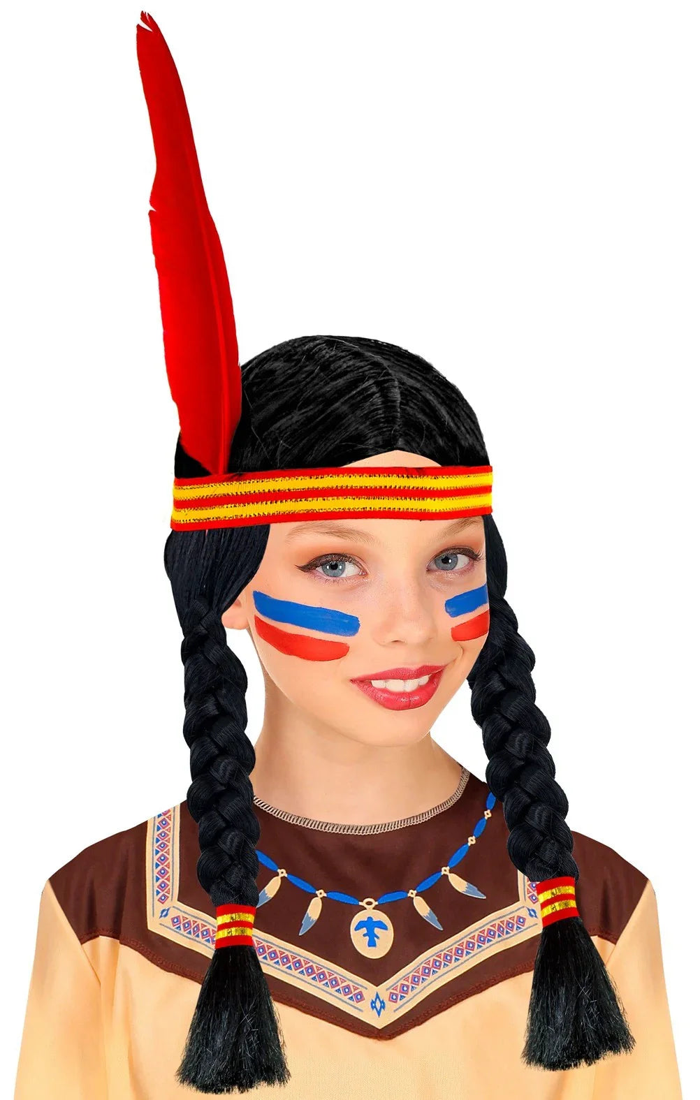 Peluca de India para Niña Complementos Indios Widmann