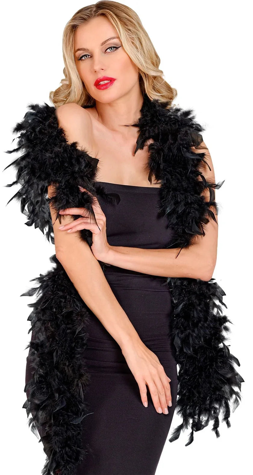 Boa de Plumas Negras de 180cm Boas de Plumas Widmann