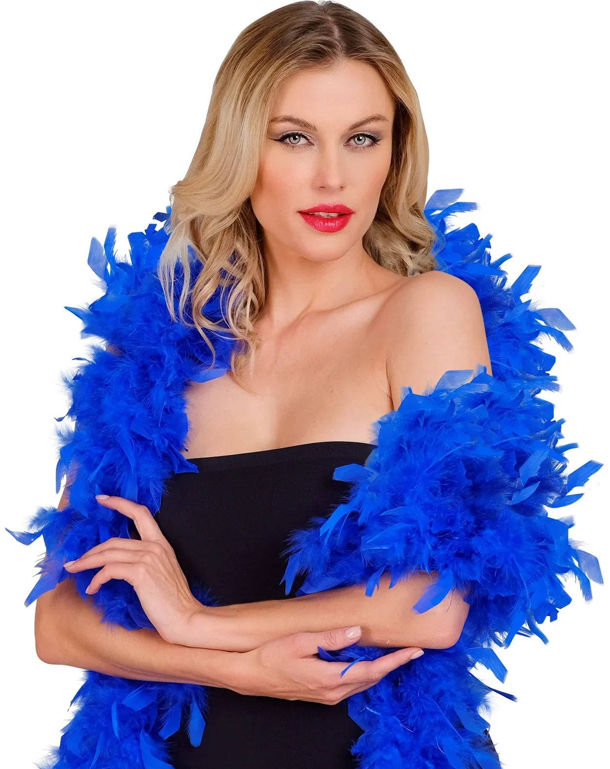 Boa de Plumas Azul Oscuro de 180cm Boas de Plumas Widmann
