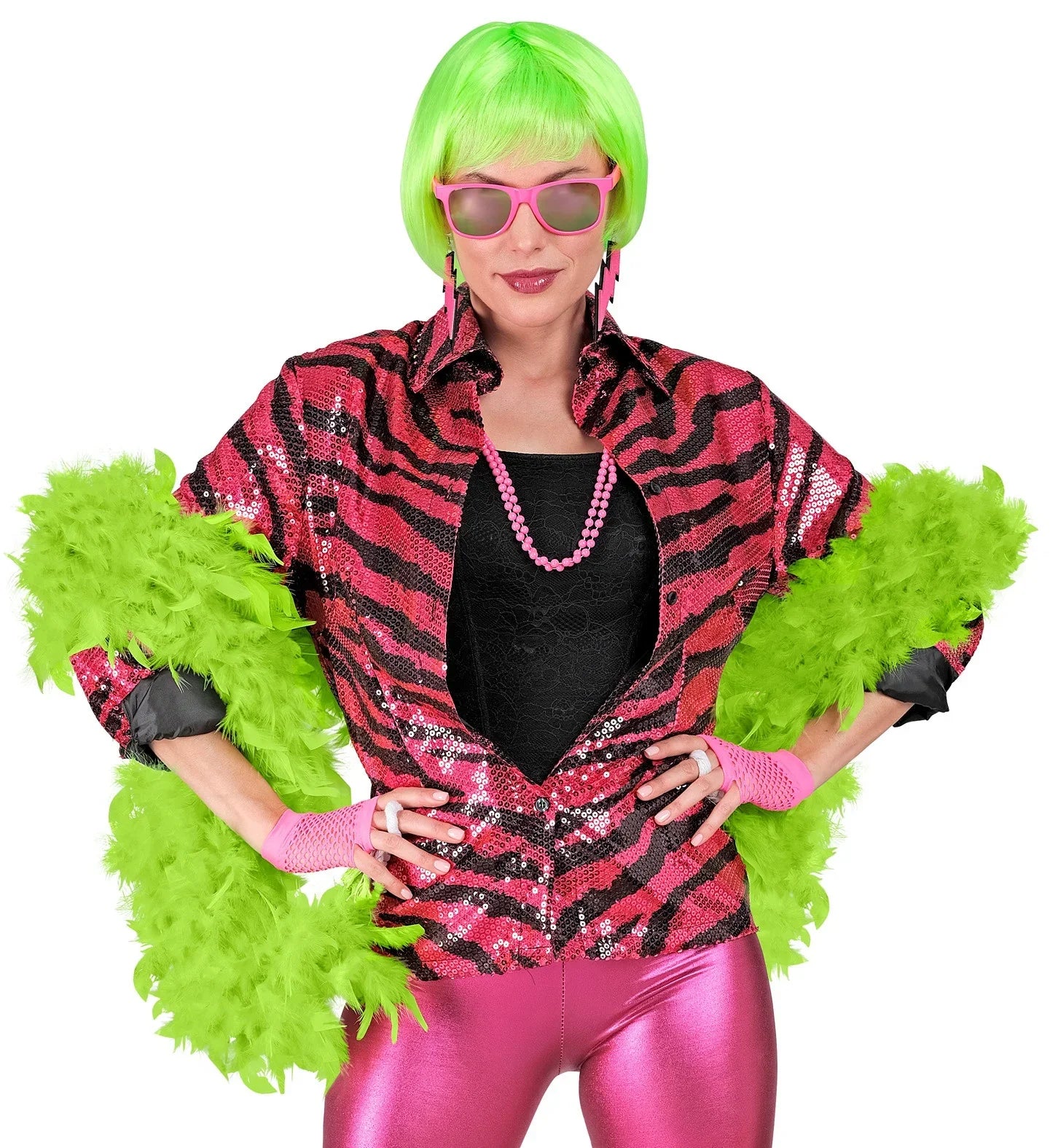 Boa de Plumas Verde Lima de 180cm Boas de Plumas Widmann