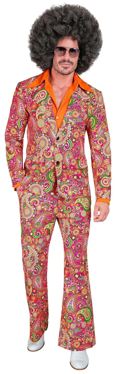 Traje Años 60 con Estampado Paisley Rosa para Hombre Años 60 Widmann