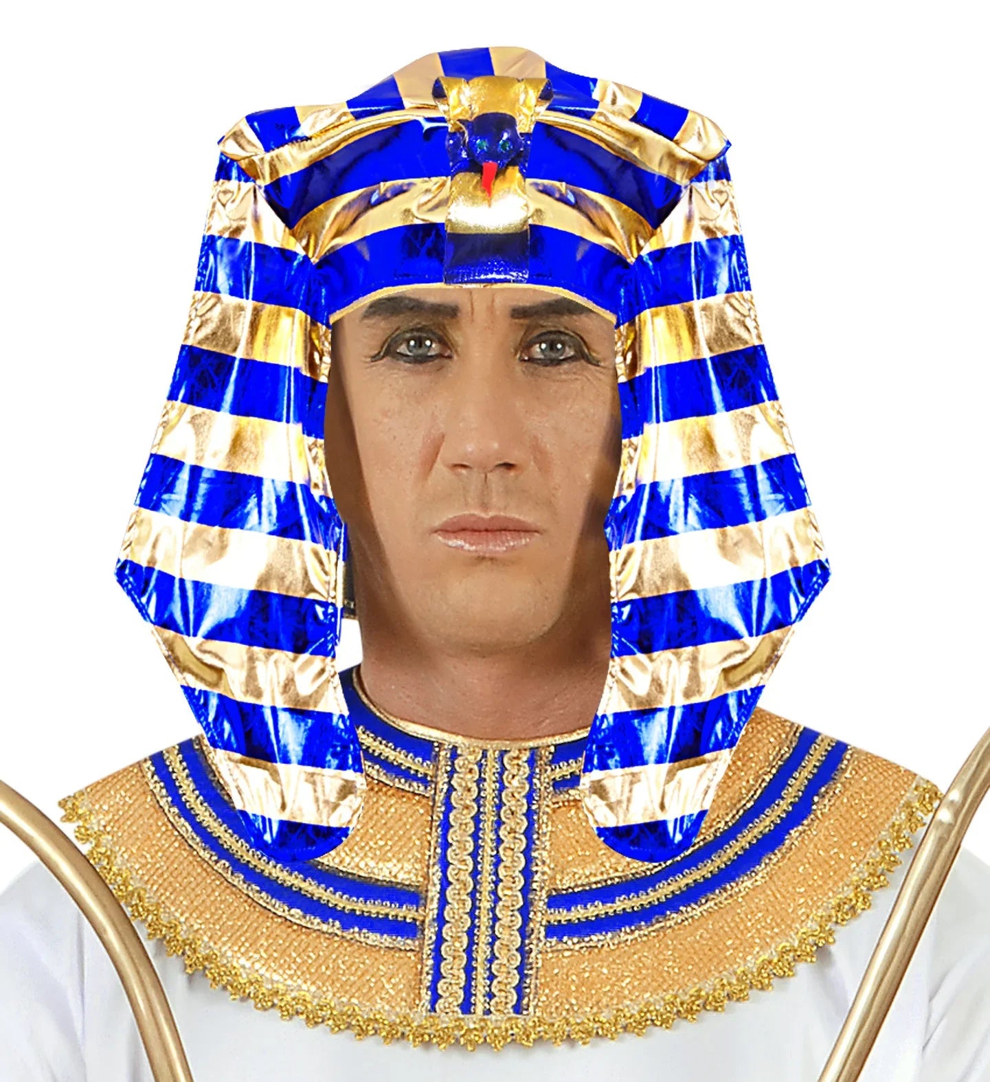 Tocado de Faraón Egipcio Dorado y Azul Complementos Egipcios Widmann