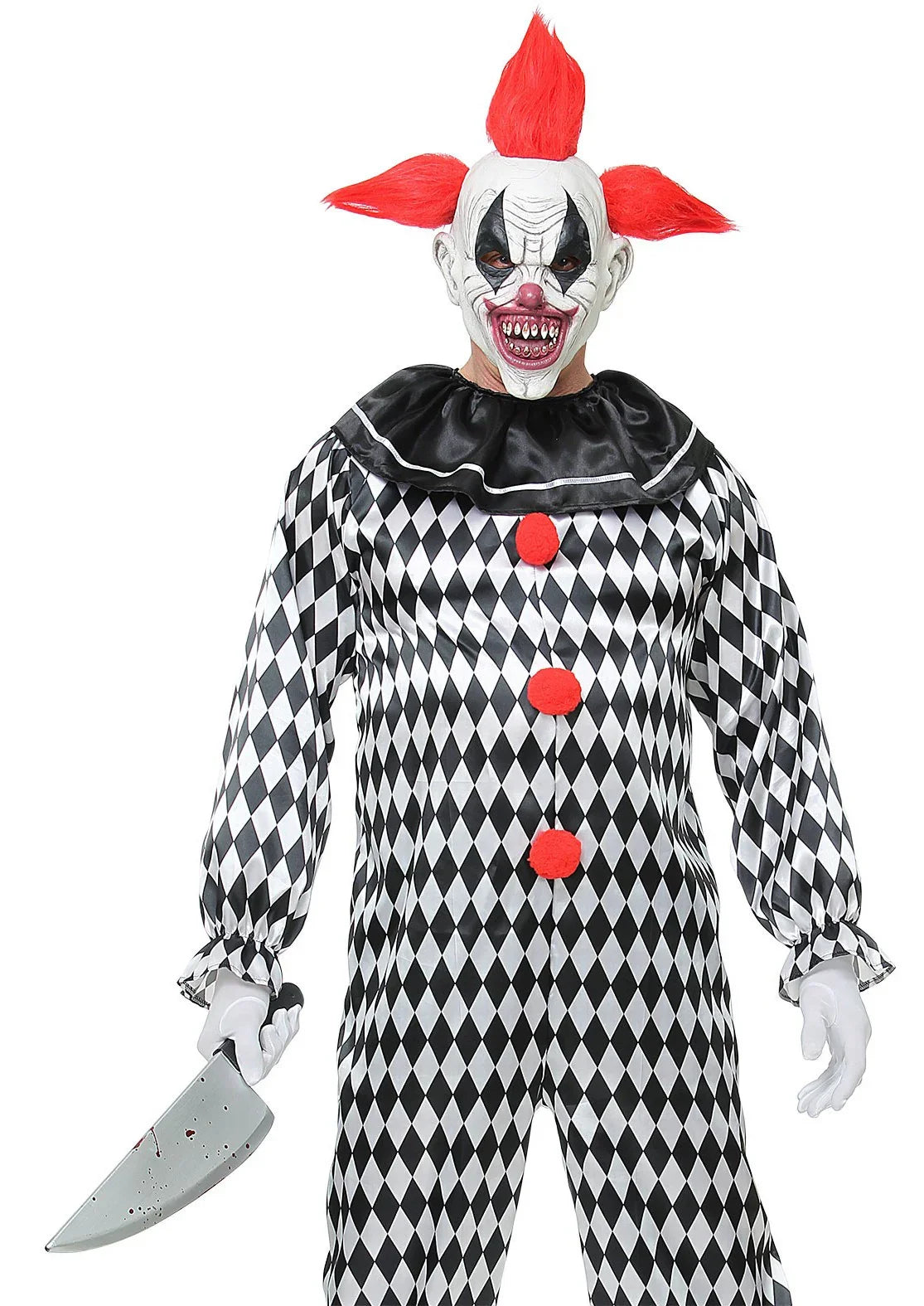 Máscara de Payaso Diabólico con Pelo Rojo Máscaras de Payaso Asesino Widmann